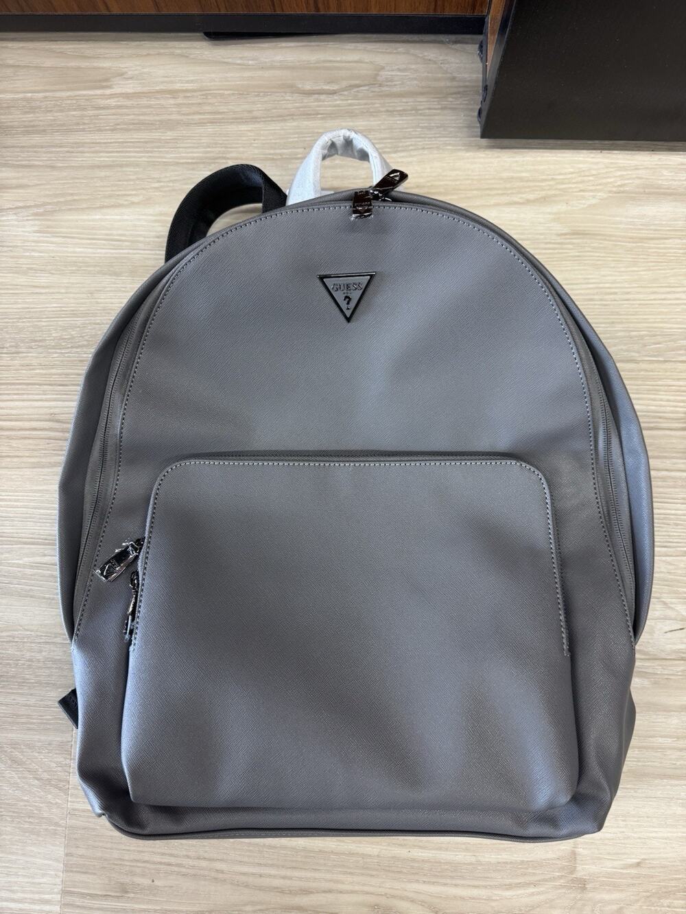 GUESS Milano Compact Backpack Gray Adjustable Straps Zip Designer Women